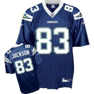 Reebok NFL Equipment San Diego Chargers #83 Vincent Jackson Navy Blue Replica Football Jersey