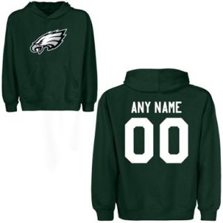 Philadelphia Eagles Youth Custom Any Name & Number Hooded Sweatshirt