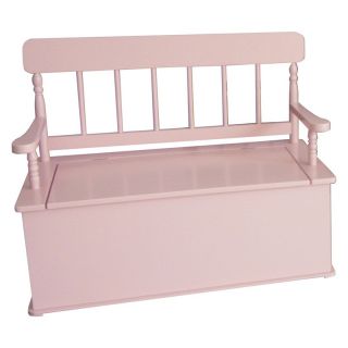 Levels of Discovery Simply Classic Pink Bench Seat with Storage   Toy Storage