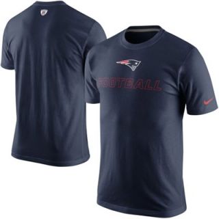 Nike New England Patriots Training Day T Shirt   Navy Blue