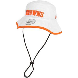 New Era Cleveland Browns Training Bucket Hat   White