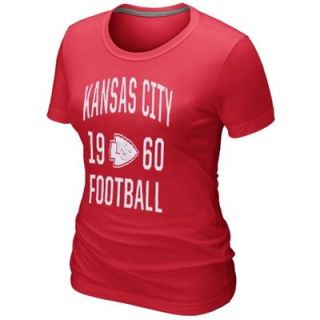 Nike Kansas City Chiefs Ladies Gridiron Premium Slim Fit T Shirt   Red
