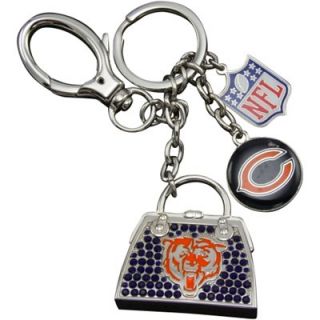 Anastasio Moda Chicago Bears Swarovski Crystal Bag Charm Keychain