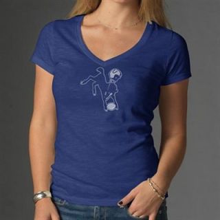 47 Brand Indianapolis Colts Womens Scrum V Neck Logo T Shirt