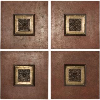 Uttermost Golovin Squares Metal Wall Art   Set of 4   Wall Sculptures and Panels