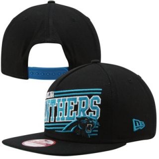 New Era Carolina Panthers A Frame Angular 9FIFTY Snapback Adjustable Hat   Black