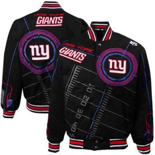 New York Giants Black On Point Midweight Twill Full Button Jacket