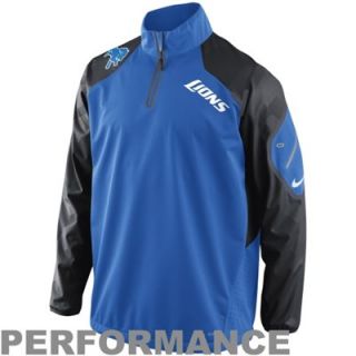 Nike Detroit Lions Fly Rush Half Zip Performance Jacket   Light Blue/Black