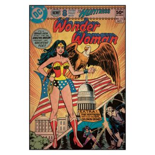Comic Book Cover  Wonder Woman Wall Decal  24W x 36H in.   Wall Decals