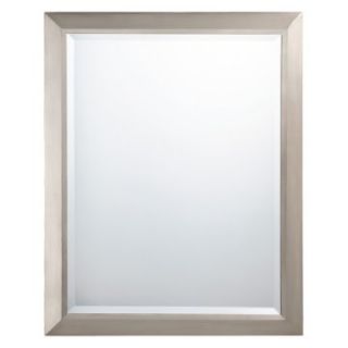 Rectangular Brushed Nickel Wall Mirror   24W x 30H in.   Wall Mirrors