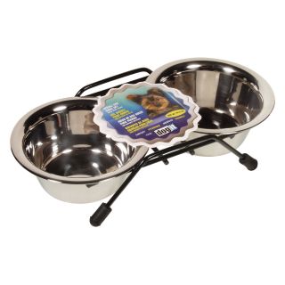 Dogit Stainless Steel Double Dog Diner   Dog Bowls