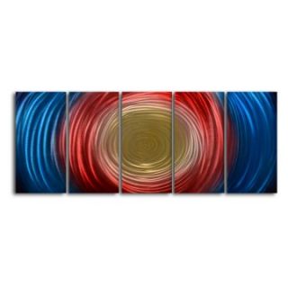 Tunnel for Gold 5 Piece Handmade Metal Wall Art  60W x 24H in.   Wall Sculptures and Panels