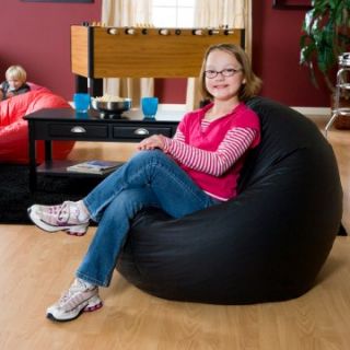 Large Personalized Twill Puck Bean Bag Chair   Bean Bags