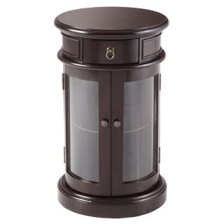 Powell Bombay Collection Varese Curio Table   Vintage Mahogany   End Tables