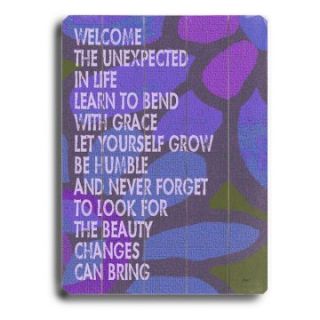 Artehouse 14 x 20 in. Welcome the Unexpected in Life Wall Art   Wall Sculptures and Panels