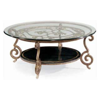 Bernhardt Zambrano Round Glass Top Coffee Table   Coffee Tables