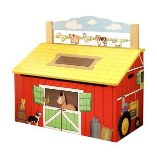 Teamson Design Happy Farm Toy Box   Toy Storage
