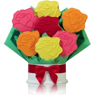 Corso's Cookies Rainbow Roses Cookie Bouquet   Gift Baskets by Occasion