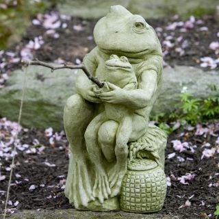 Campania International Gone Fishin’ Frogs Cast Stone Garden Statue   Garden Statues