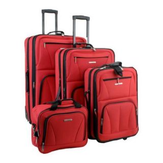 Rockland 4 Piece Luggage Set F32 Red Rockland Four piece Sets