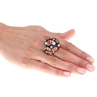 Betsey Johnson Red Lips Dome Stretch Ring Betsey Johnson Fashion Rings