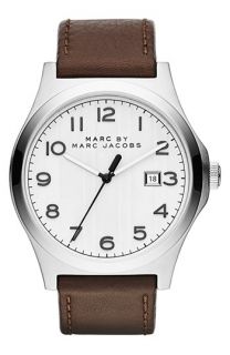 MARC BY MARC JACOBS Jimmy Leather Strap Watch, 43mm