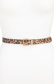 MICHAEL Michael Kors Reversible Leopard Print Leather Belt