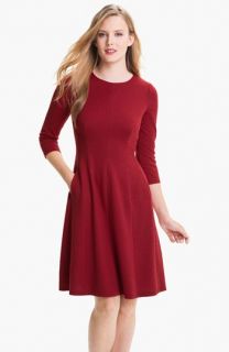 Adrianna Papell Textured Ponte Fit & Flare Dress (Petite)
