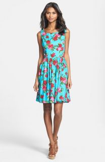 Betsey Johnson Floral Fit & Flare Dress