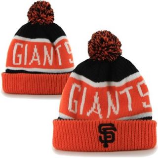 47 Brand San Francisco Giants Calgary Knit Hat   Black/Orange