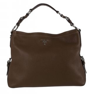Prada Brown Leather Hobo Bag Prada Designer Handbags