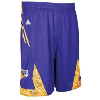 adidas NBA On Court Pre Game Shorts   Mens   Basketball   Clothing   Los Angeles Lakers   Purple/Gold