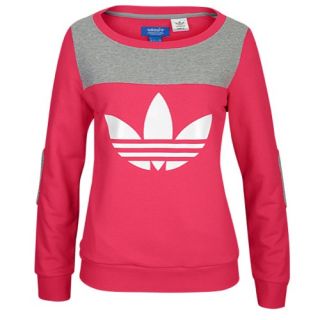 adidas Originals Art Crew Sweatshirt   Womens   Casual   Clothing   Blaze Pink/Medium Grey Heather