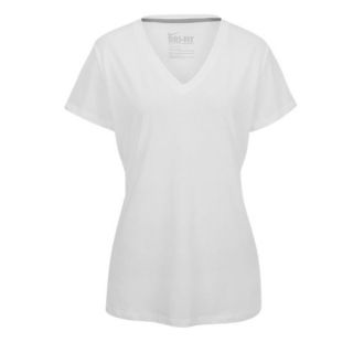Nike Slim Fit Dri Fit Cotton V Neck T Shirt   Womens   Training   Clothing   White/Black