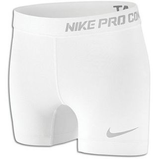 Nike Pro Boy Shorts   Girls Grade School   Training   Clothing   White/Matte Silver