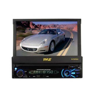Pyle PLTS76DU Car DVD Player   7 Touchscreen LCD Display   1440 x 234   320 W RMS   In dash   Single DIN DVD Video Video CD MPEG 4   AM FM   Secure Digital (SD) MultiMediaCard (MMC)   Auxiliary Input Computers & Accessories