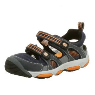 Stride Rite Toddler Argo Stage 3 Sandal,Graphite/Navy,4 W US Toddler Shoes