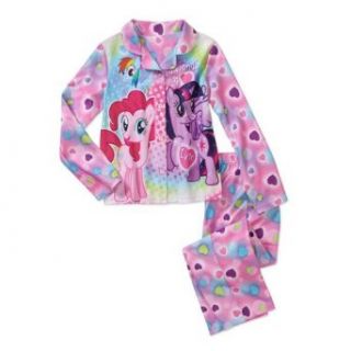 My Little Pony Girls 2 Piece Coat Pajama Set (Extra Small (4/5)) Clothing