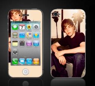 iPhone 4 Justin Bieber #2 Never Say Never My World 2.0 Vinyl Skin kit fits 4th generation apple iPhone decal cover Skins case. 