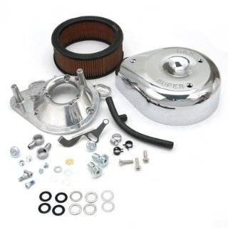 S&S Cycle Super E and G Teardrop Air Cleaner Kit   Chrome   Harley Davidson Dyna 1992 1998 / Electra Glide 1991 1998 / FXR 1999 / Heritage Softail/Softail 1991 1999 / Low Rider/Super Glide 1991 1994 / Road Glide 1998 / Road King 1994 1998 / Sport Gl A