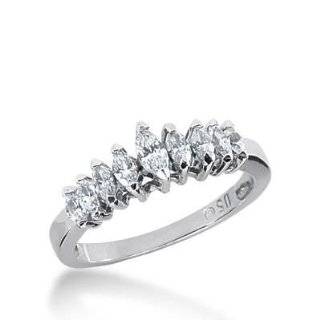 14k Gold Diamond Anniversary Wedding Ring 9 Marquise Shaped Diamonds 1.30 ctw. 277WR118014K Wedding Bands Wholesale Jewelry