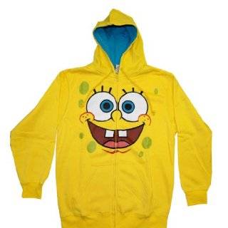 Mens Spongebob Squarepants Smiling Face Hoodie XXL Clothing