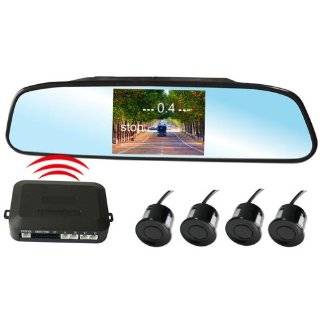 AUBIG PZ306 W LED Wireless Car Parking Sensor Backup Reverse Rear View Radar Alert Alarm System with 4 Sensors Automotive