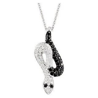Clevereve's Sterling Silver 1 6 Ct Tw 20" Genuine Black Spinel & Diamond Necklace CleverEve Jewelry