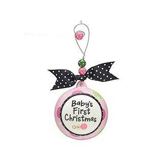 Baby's First Christmas Pink Christmas Ornament 