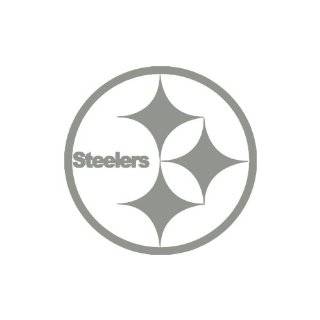 Steelers SILVER/GREY vinyl window decal sticker Automotive
