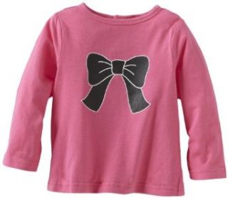 Isaac Mizrahi Baby Girls Infant Long Sleeve T Shirt With Screen Print, Pink, 24 Months Clothing