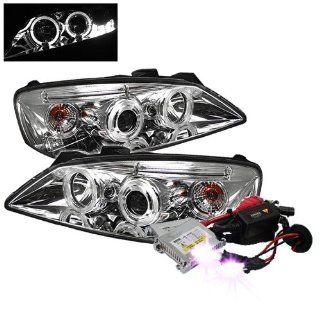 High Performance Xenon HID Pontiac G6 2/4DR Halo LED ( Replaceable LEDs ) Projector Headlights with Premium Ballast   Chrome with 10000K Deep Blue HID Automotive