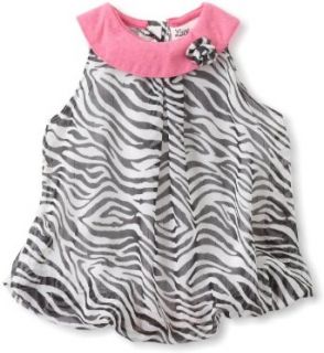 Little Lass Baby girls Infant Zebra Bubble Dress, Fuchsia, 24 Months Clothing