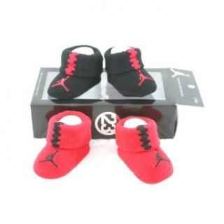 Nike Jordan Infant Newborn Baby Booties Crib Shoes Socks Red/black Jumpman Logo 0 6 Months Baby Gift Set Clothing